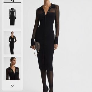 Elegant Black Sheer Dress